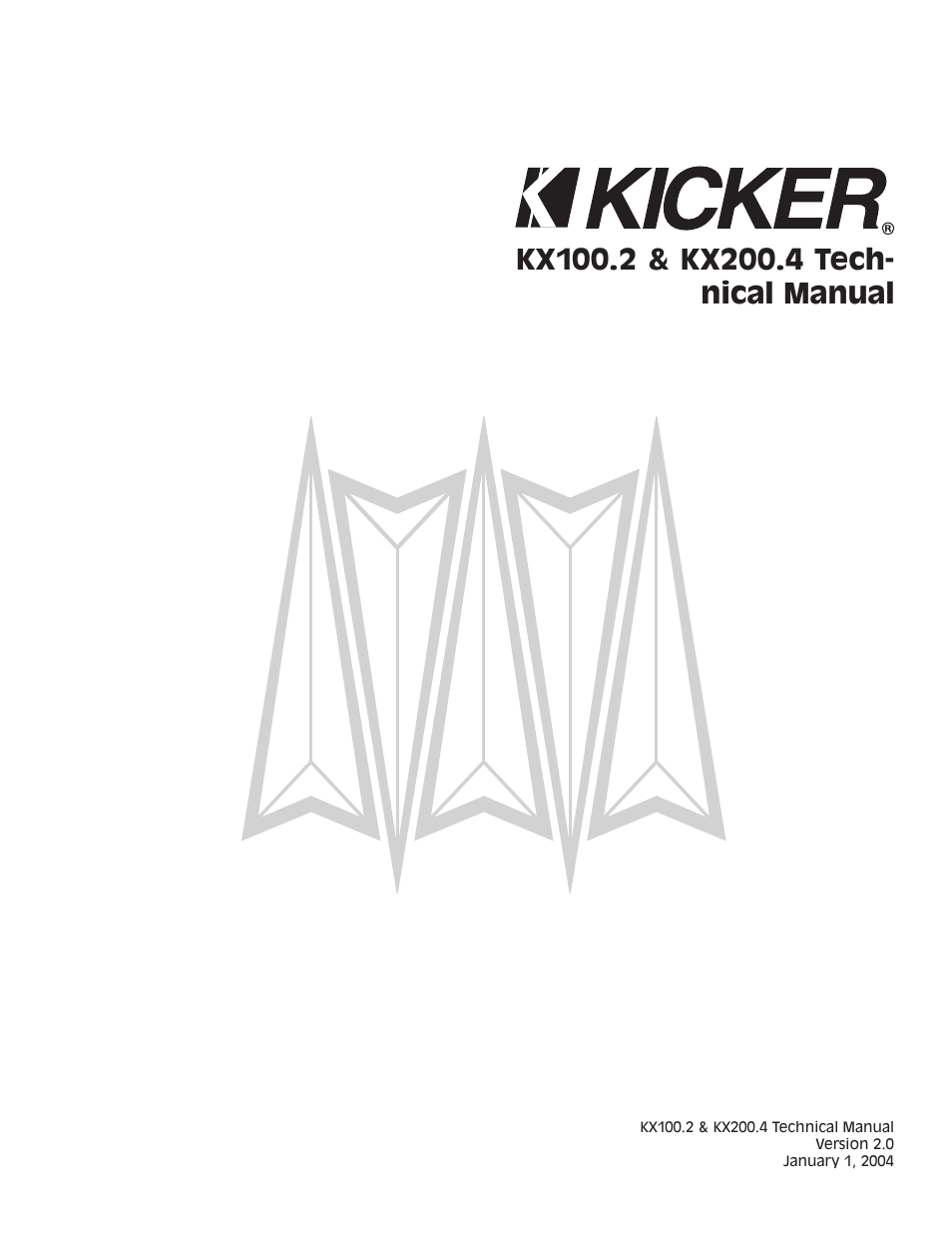 Kicker KX200.4 User Manual | 20 pages