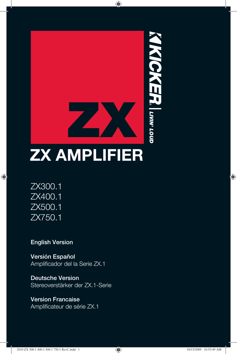 Kicker ZX300.4 User Manual | 28 pages