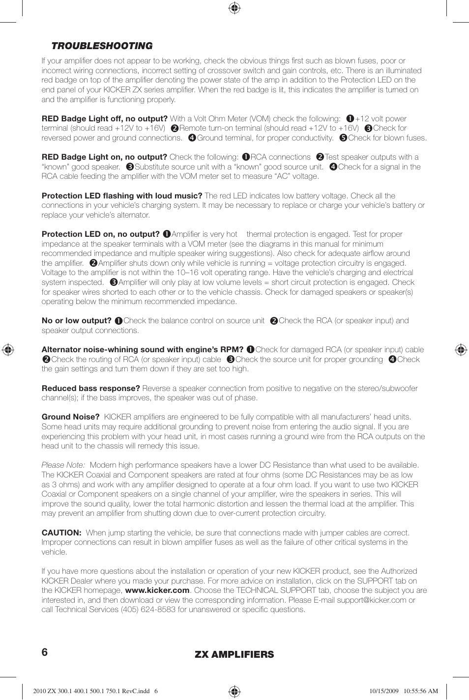 Kicker ZX300.4 User Manual | Page 6 / 28