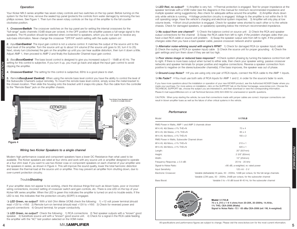 Mx .5amplifier 4 5 | Kicker MX700.5 User Manual | Page 3 / 4