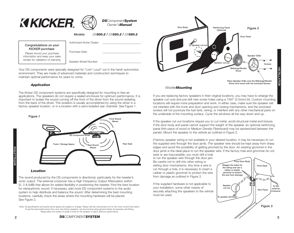Kicker DS600.2 User Manual | Page 2 / 4
