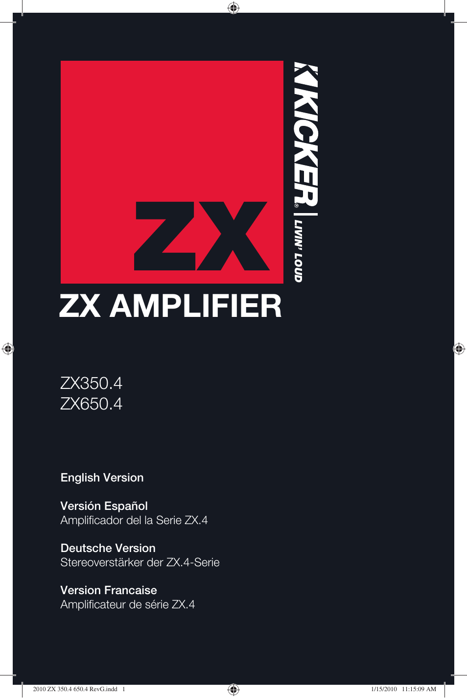 Kicker ZX-350.4  EU User Manual | 28 pages