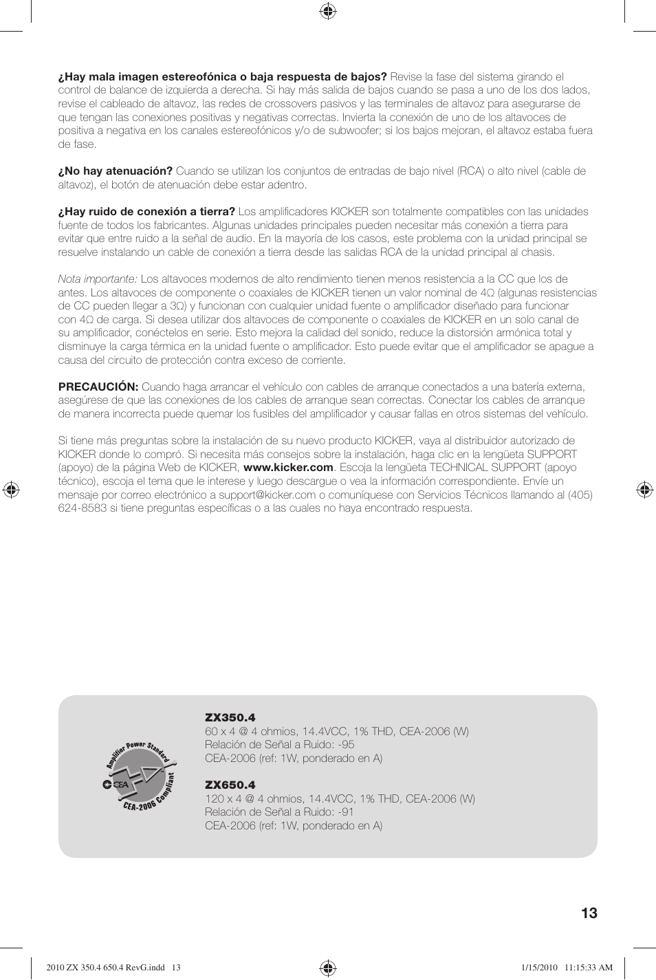 Kicker ZX-350.4  EU User Manual | Page 13 / 28