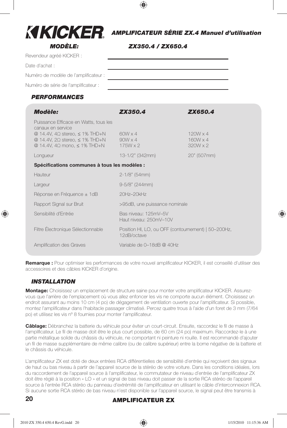 Kicker ZX-350.4  EU User Manual | Page 20 / 28