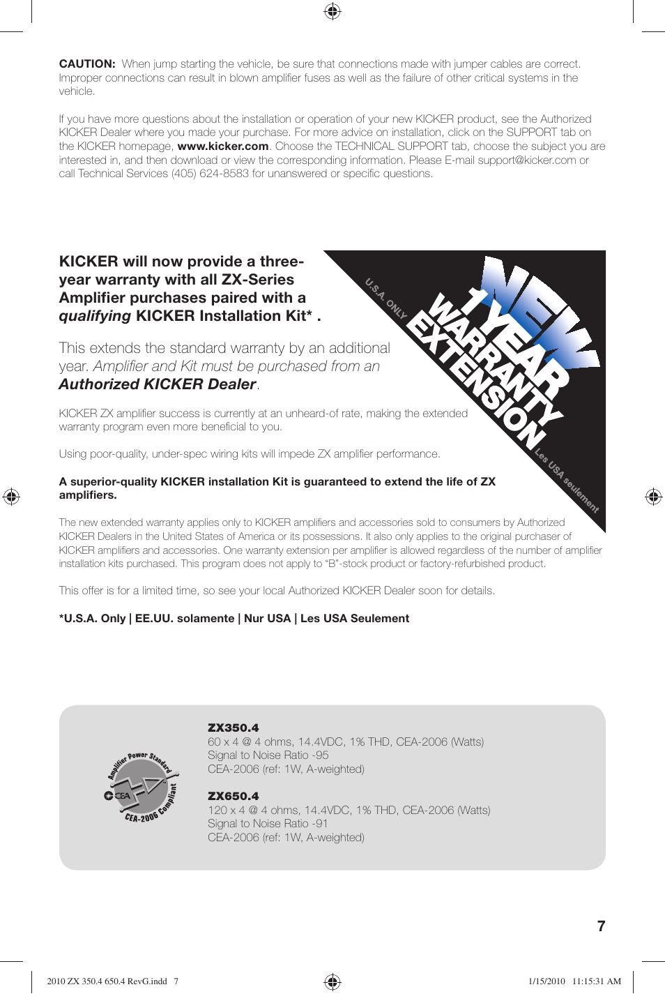 Kicker ZX-350.4  EU User Manual | Page 7 / 28