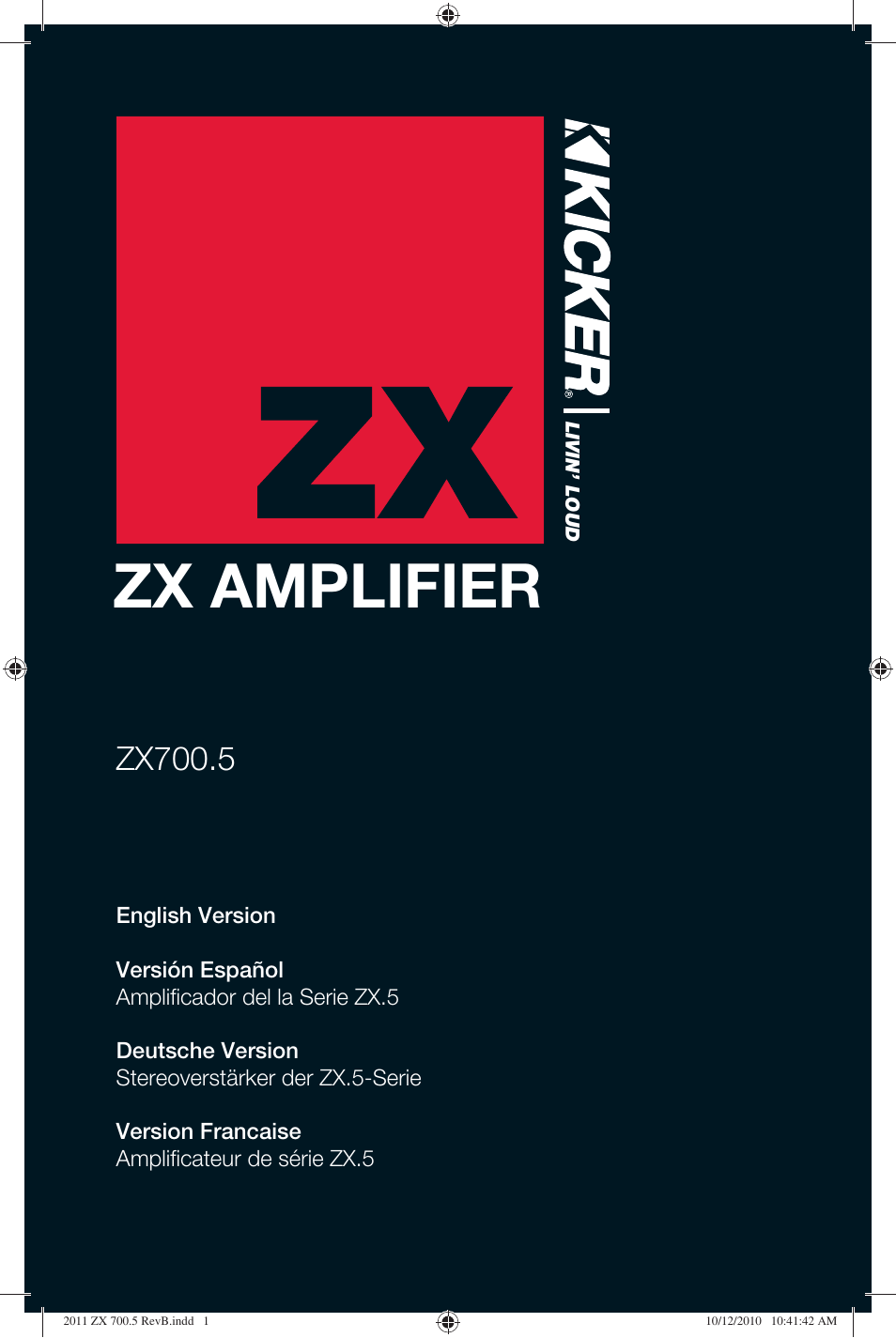 Kicker ZX700.5 User Manual | 28 pages