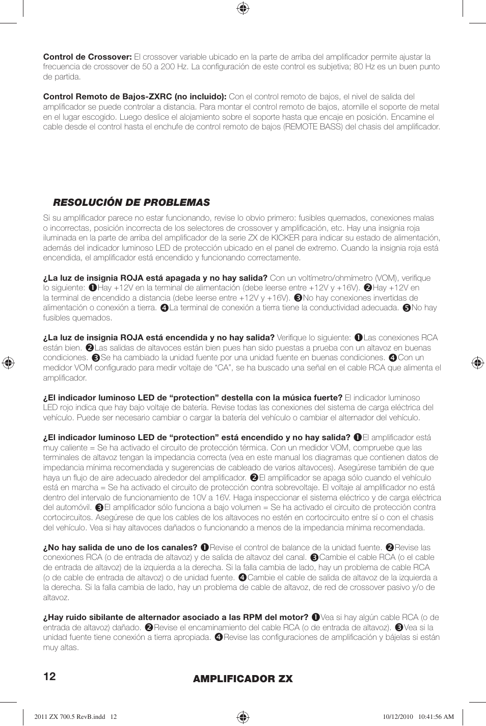 Kicker ZX700.5 User Manual | Page 12 / 28