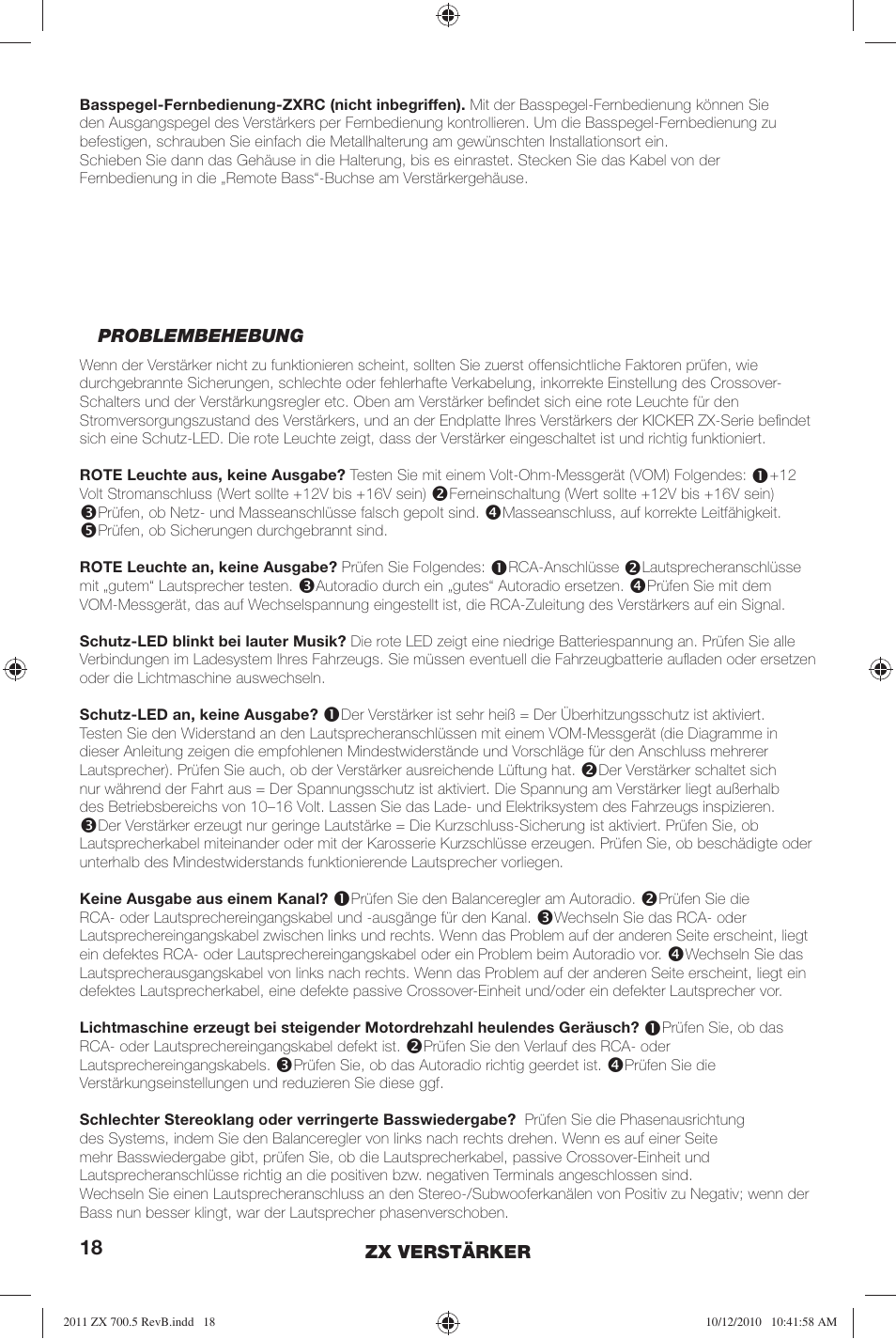 Kicker ZX700.5 User Manual | Page 18 / 28