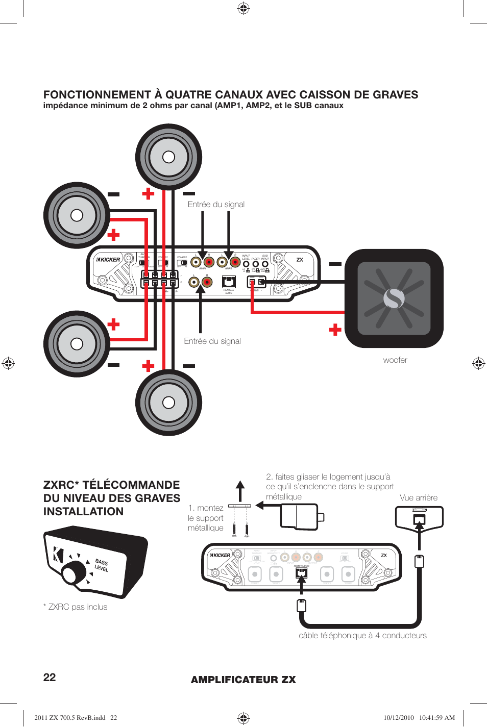 Amplificateur zx | Kicker ZX700.5 User Manual | Page 22 / 28