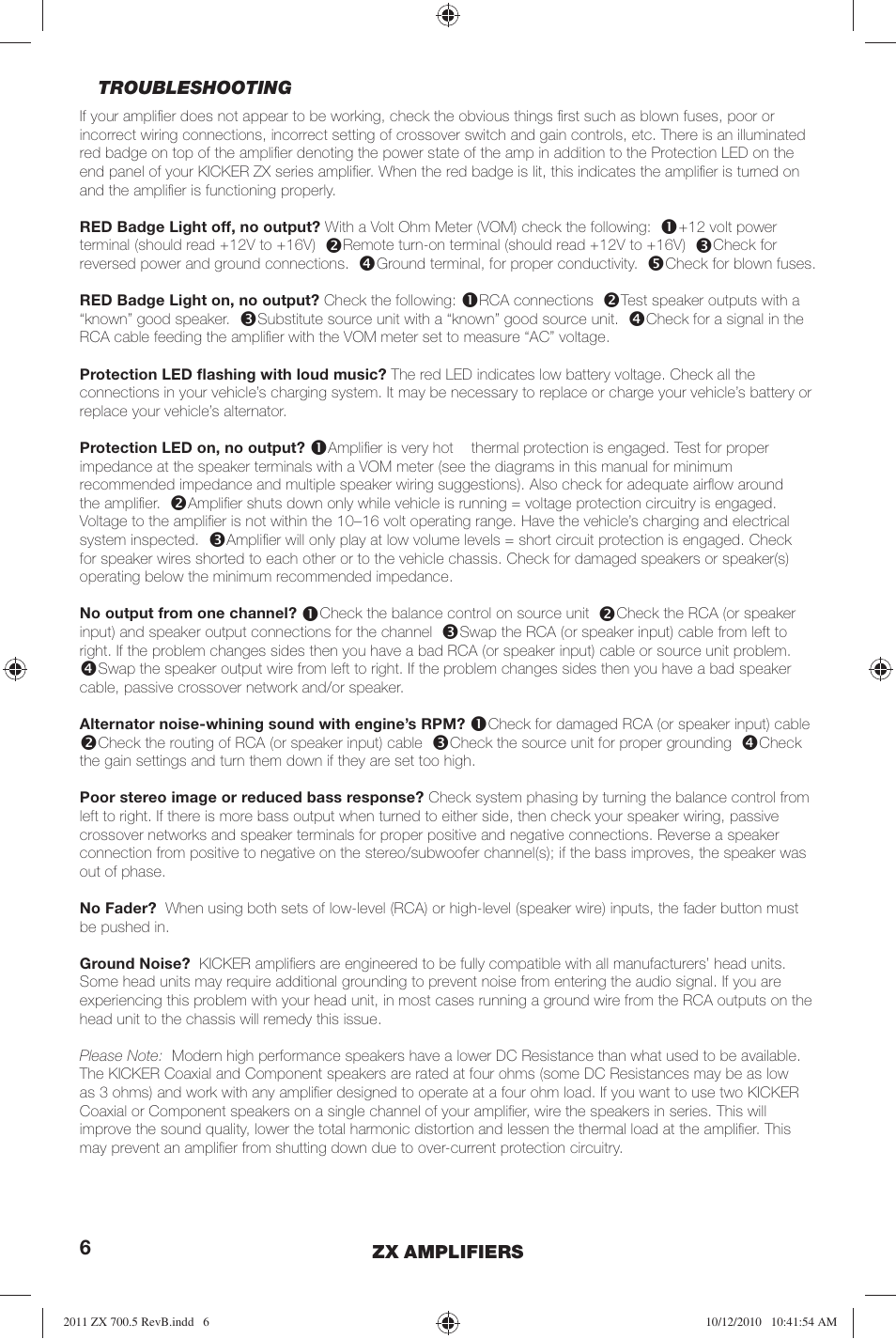 Kicker ZX700.5 User Manual | Page 6 / 28