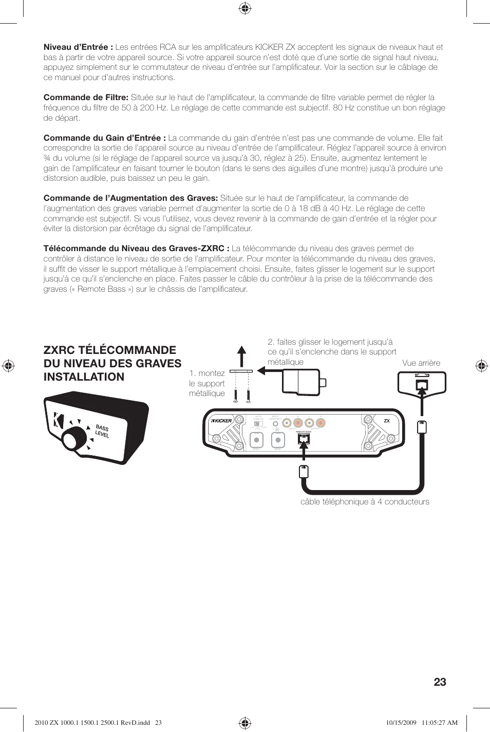 Kicker ZX2500.1  EU User Manual | Page 23 / 28