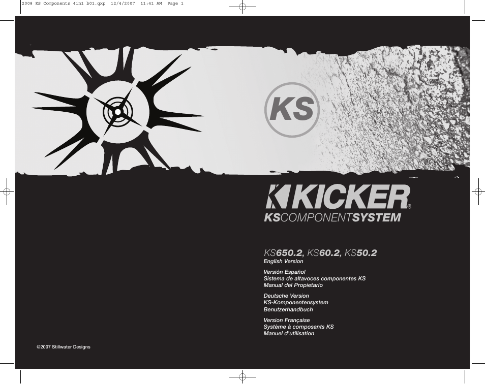 Kicker KS650.2 User Manual | 12 pages