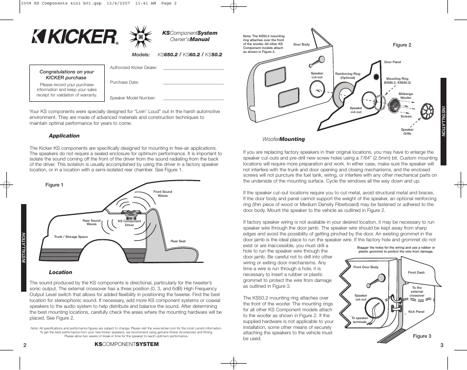 Kicker KS650.2 User Manual | Page 2 / 12