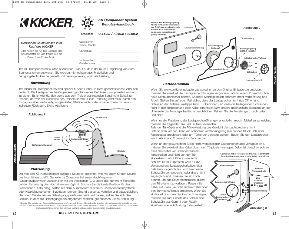 Kicker KS650.2 User Manual | Page 7 / 12