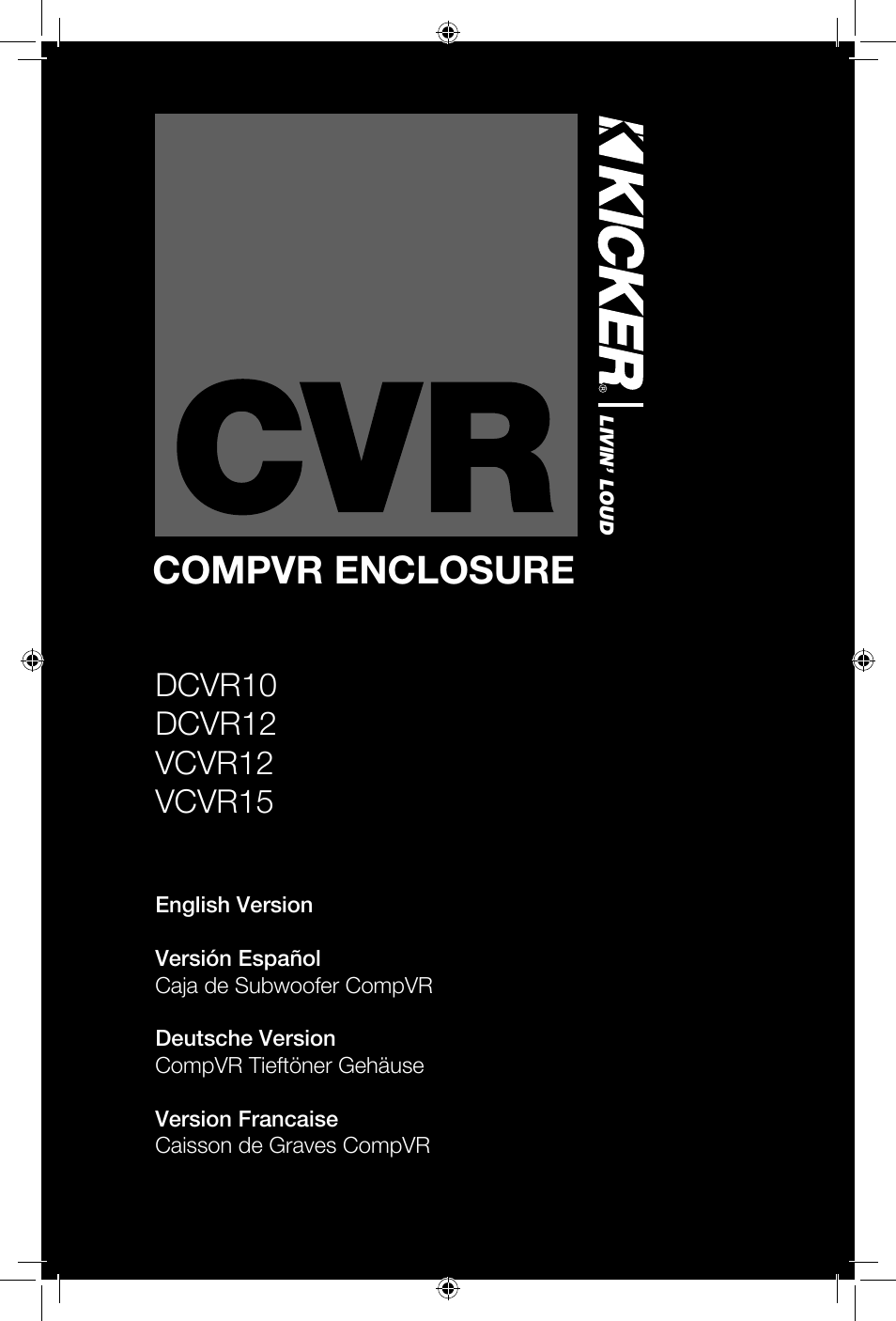Kicker COMPVR DCVR12  EU User Manual | 12 pages