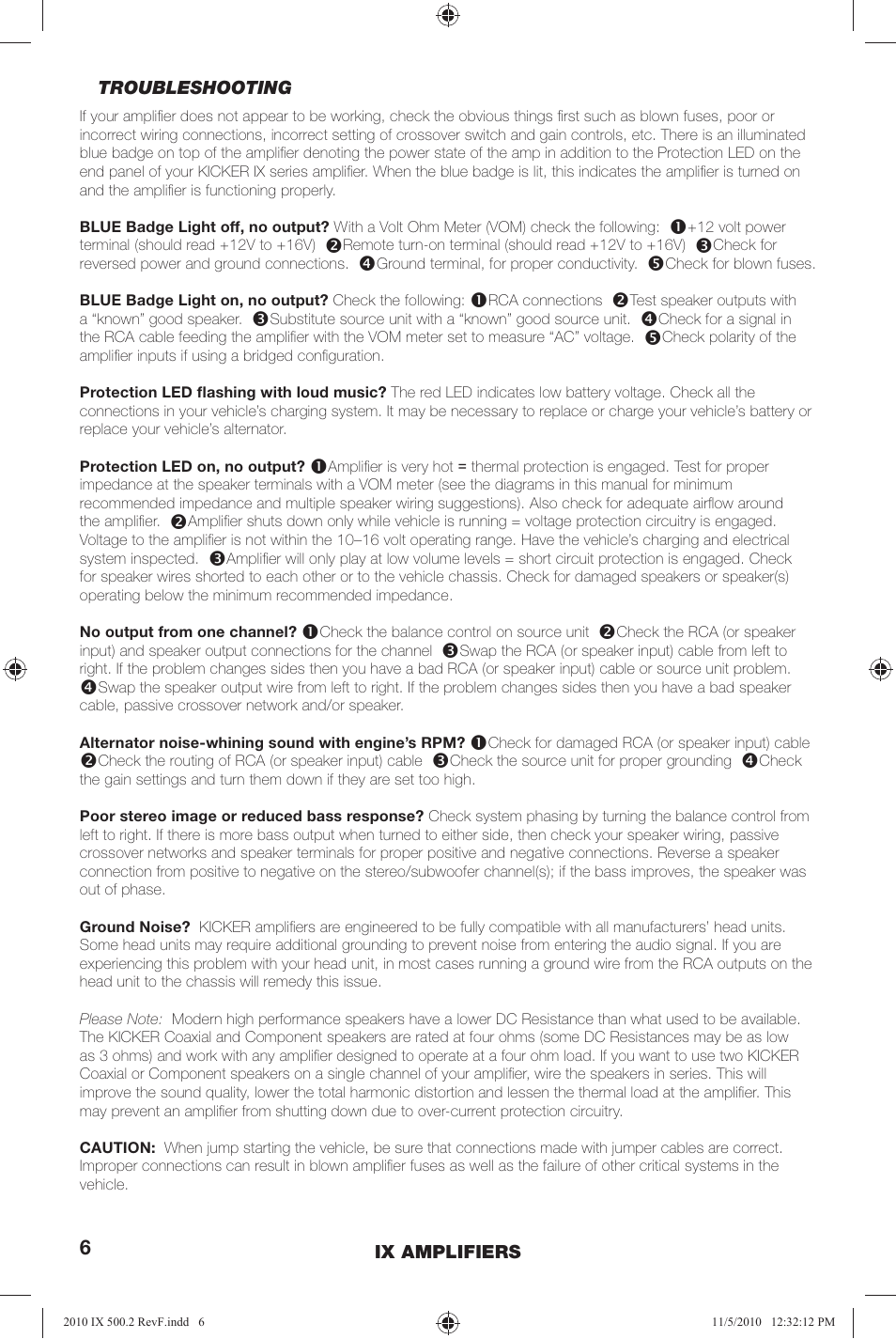 Kicker IX500.2 User Manual | Page 6 / 28