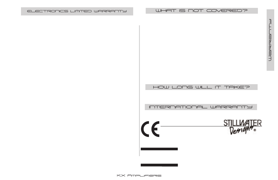 Warning | Kicker KX350.2 User Manual | Page 13 / 16