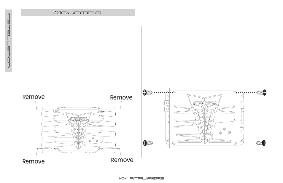 Remove | Kicker KX350.2 User Manual | Page 4 / 16