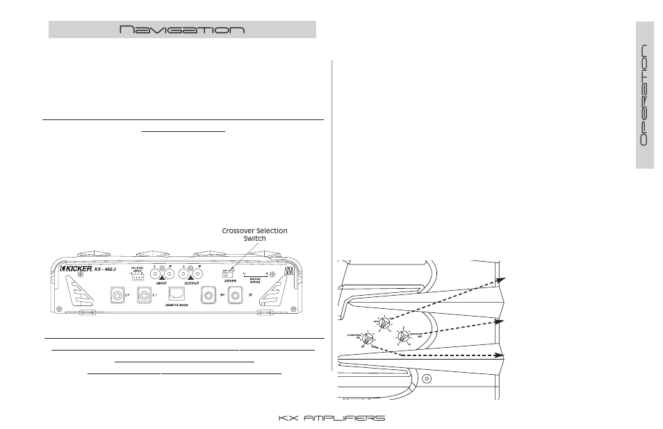 Navigation | Kicker KX350.2 User Manual | Page 9 / 16