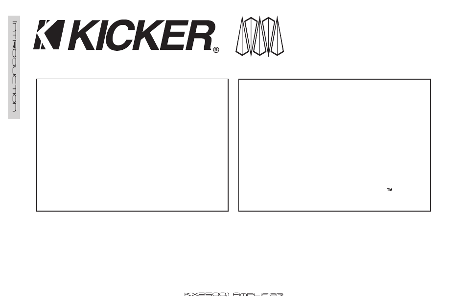 Kicker KX2500.1 User Manual | Page 2 / 16