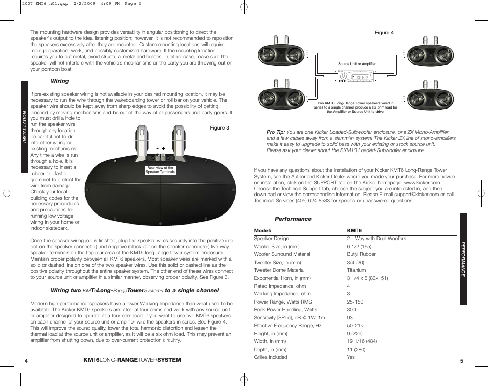 Kicker KMT6 User Manual | Page 3 / 4