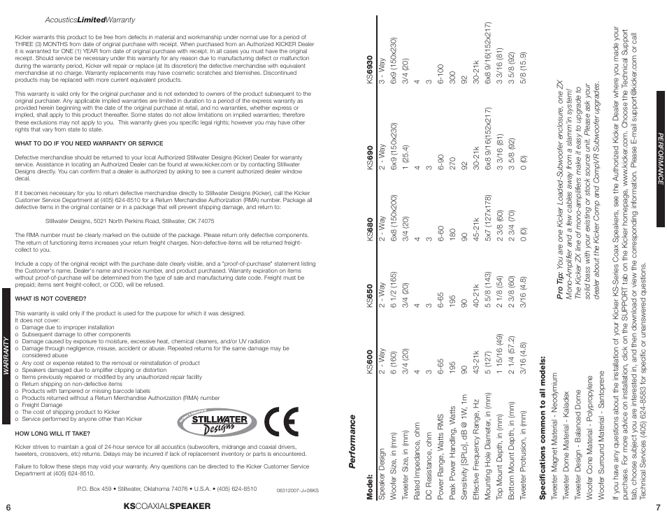 Kicker KS6930 User Manual | Page 4 / 4