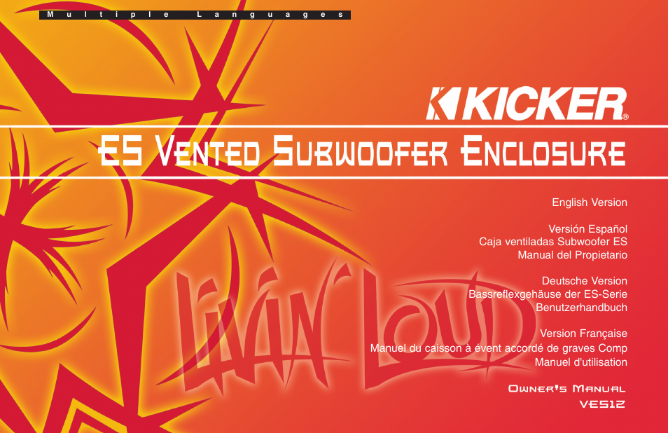 Kicker VES12 User Manual | 10 pages