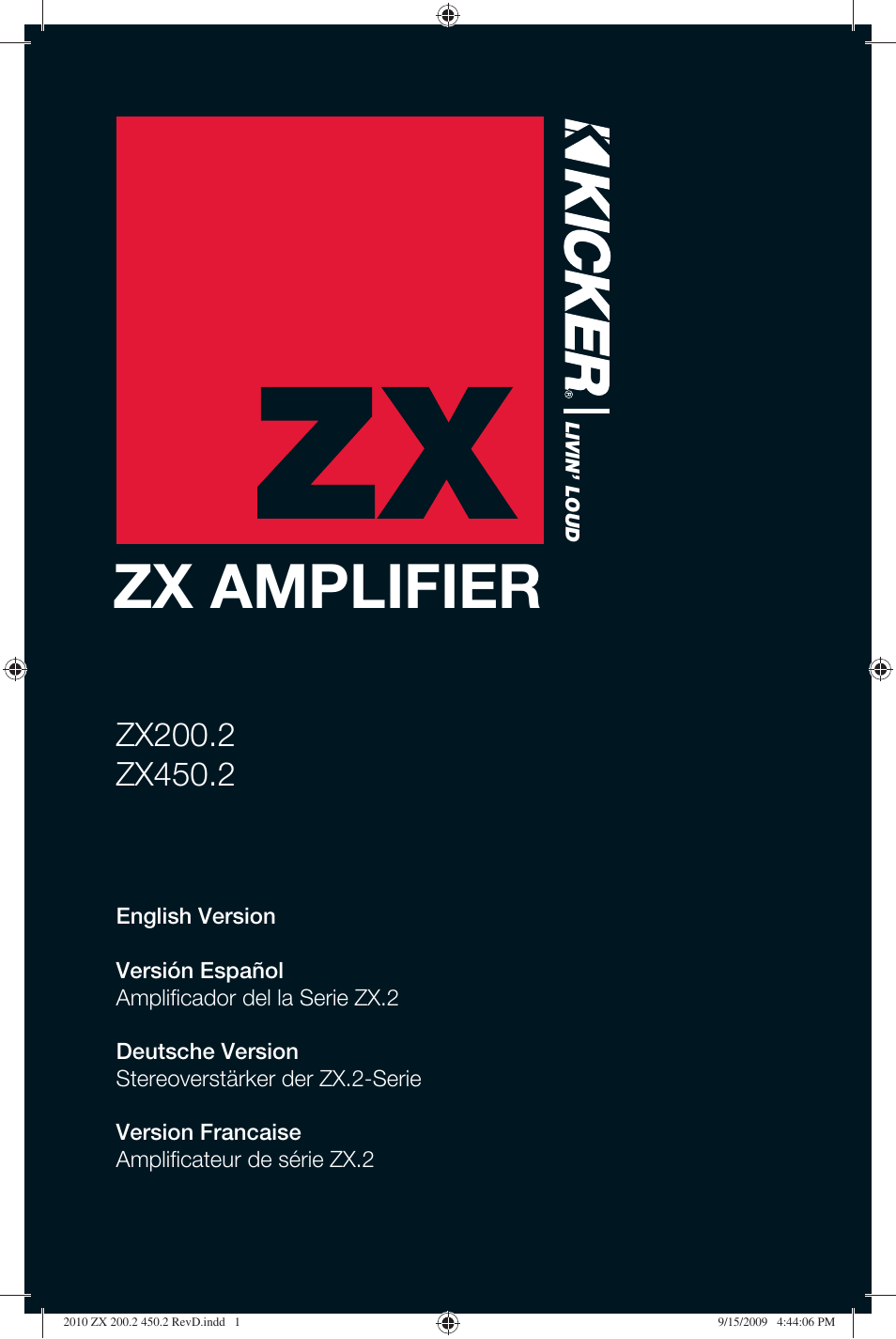 Kicker ZX200.2 User Manual | 28 pages