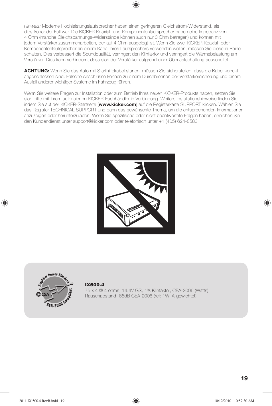 Kicker IX500.4 User Manual | Page 19 / 28