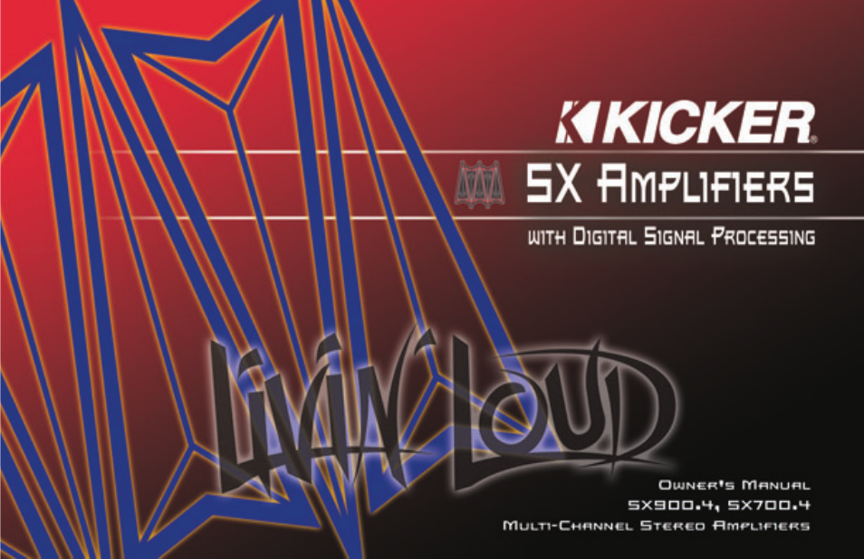 Kicker SX900.4 User Manual | 40 pages