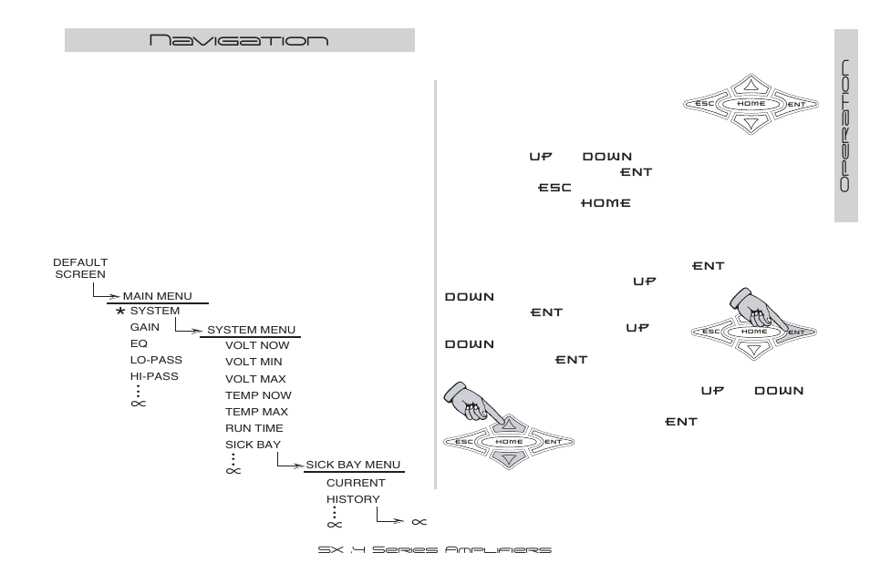 Navigation | Kicker SX900.4 User Manual | Page 13 / 40
