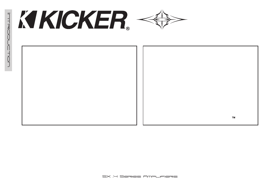 Kicker SX900.4 User Manual | Page 2 / 40