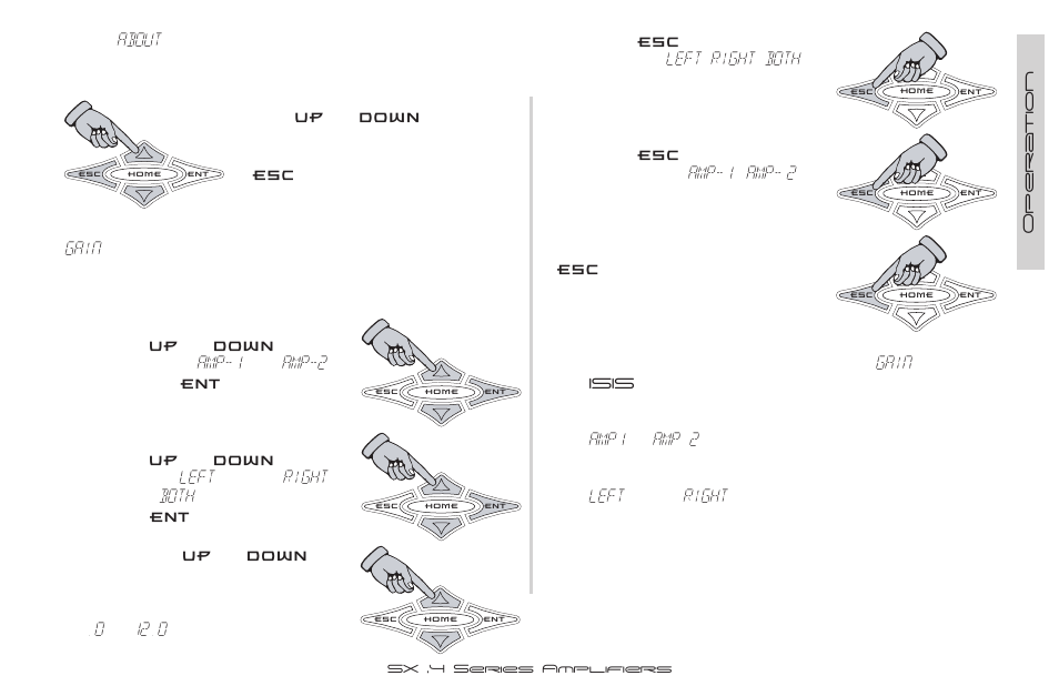 About, Gain, Amp-1 | Amp-2, Left, Right, Both, Amp- 2, Amp1, Amp 2 | Kicker SX900.4 User Manual | Page 21 / 40