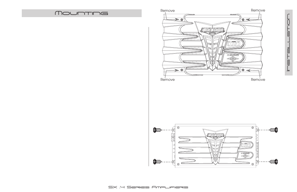 Mounting | Kicker SX900.4 User Manual | Page 7 / 40