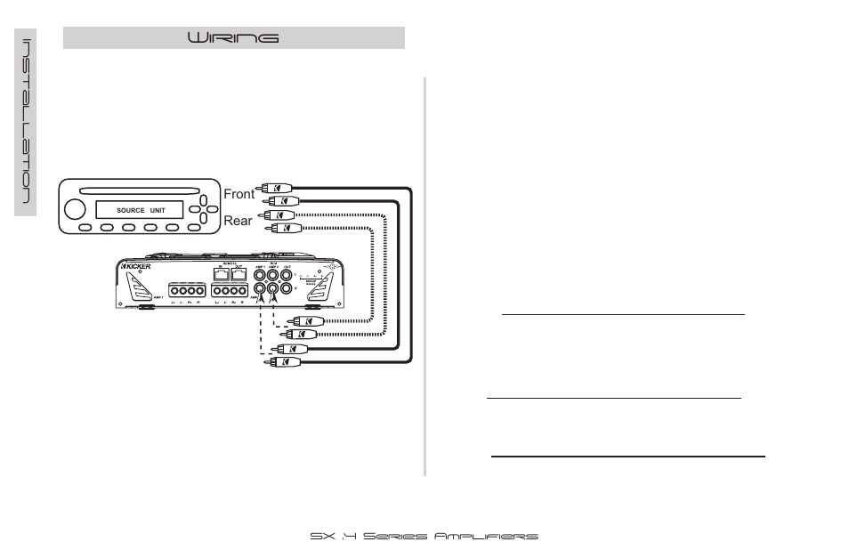 Wiring | Kicker SX900.4 User Manual | Page 8 / 40