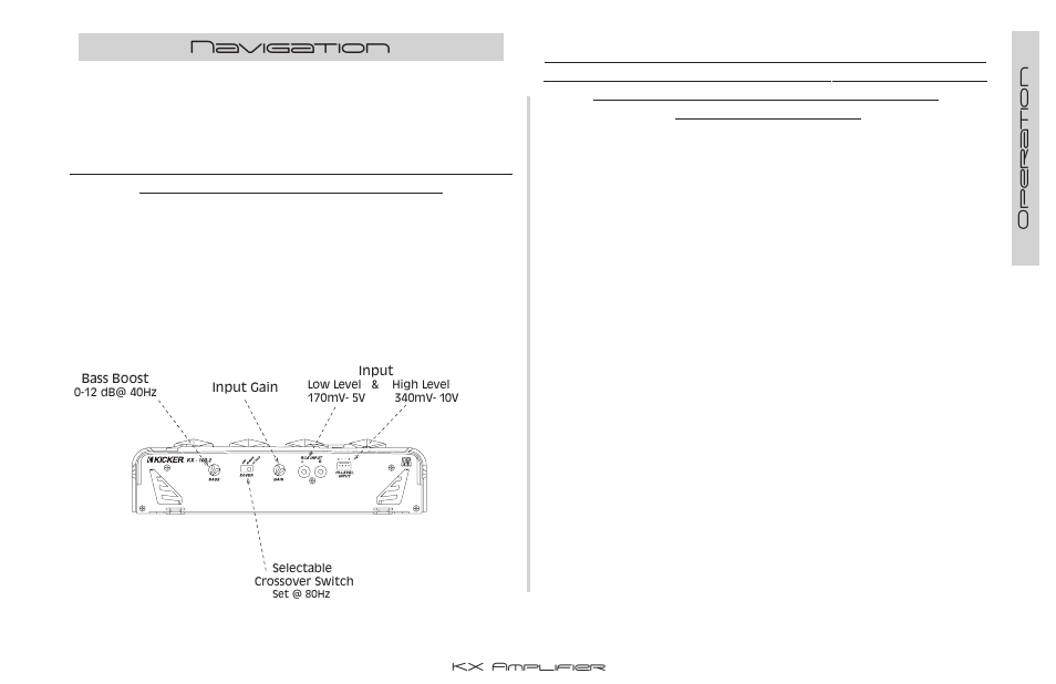 Navigation | Kicker KX100.2 User Manual | Page 7 / 12