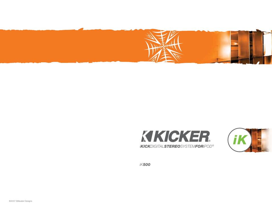 Kicker IKIKICKDIGITALSTEREOSYSTEMFORIPOD IK500 User Manual | 4 pages