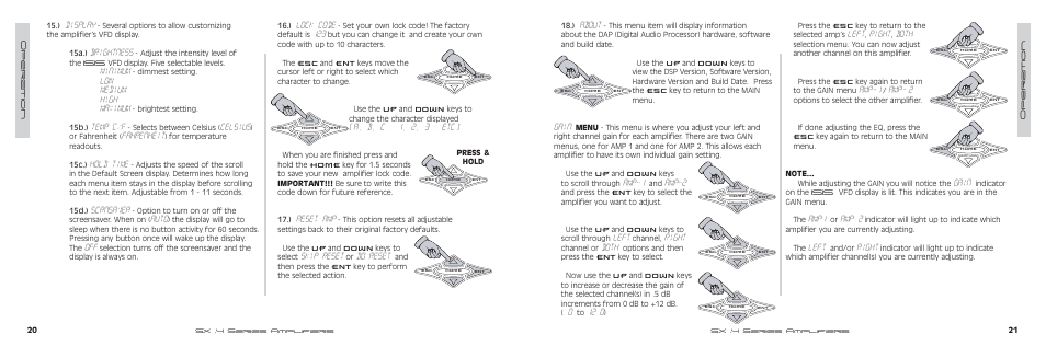 About, Gain, Amp-1 | Amp-2, Left, Right, Both, Amp- 2, Amp1, Amp 2 | Kicker SX700.4 User Manual | Page 11 / 20