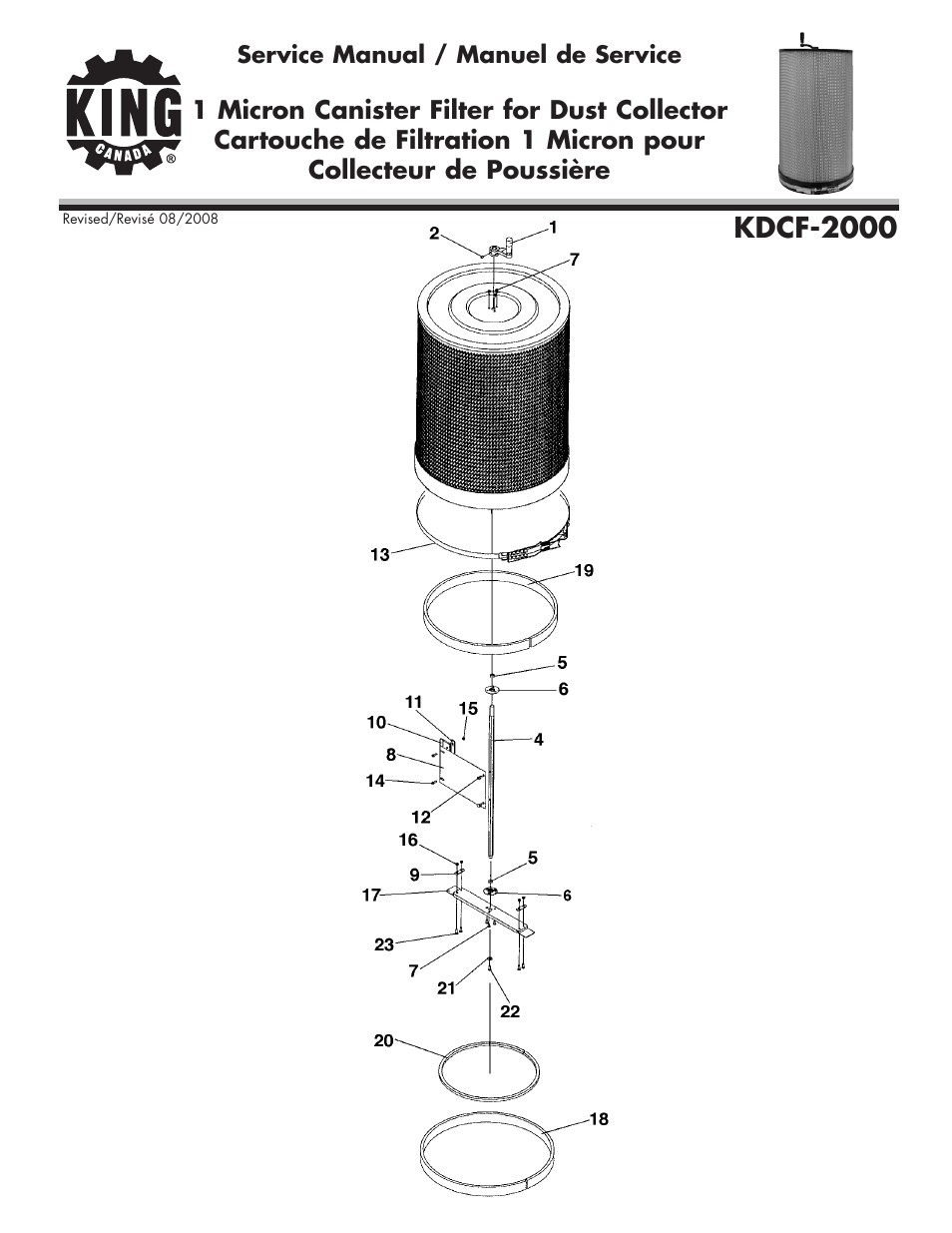King Canada KDCF-2000 User Manual | 2 pages