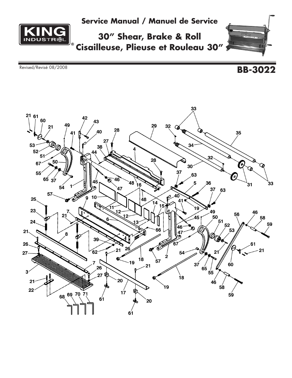 King Canada BB-3022 User Manual | 3 pages