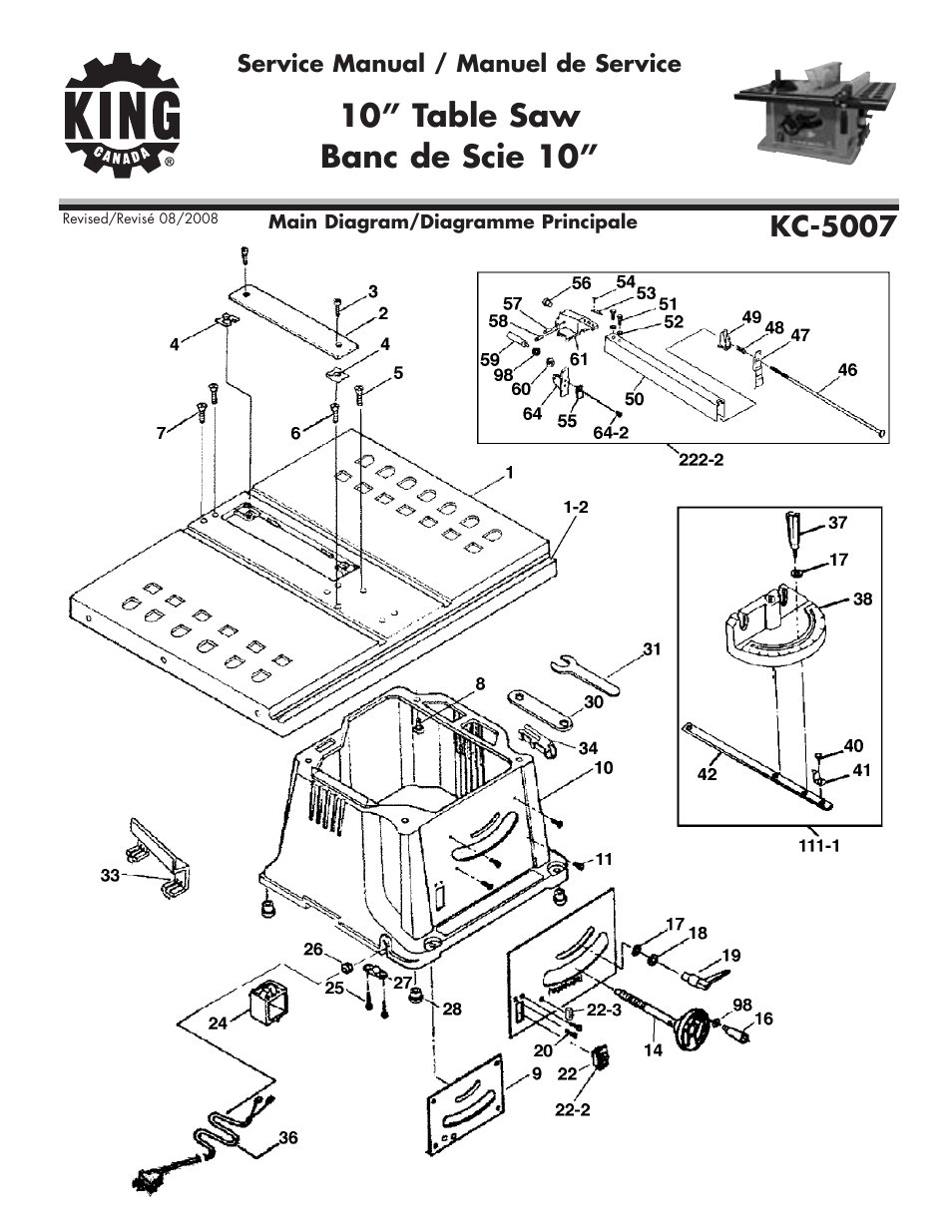 King Canada KC-5007 User Manual | 5 pages