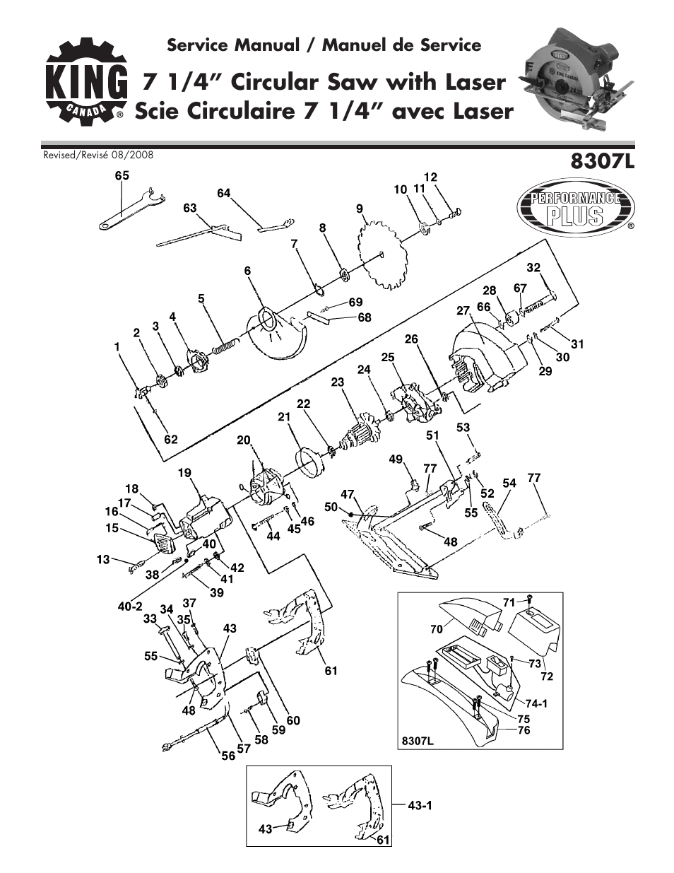 King Canada 8307L User Manual | 3 pages