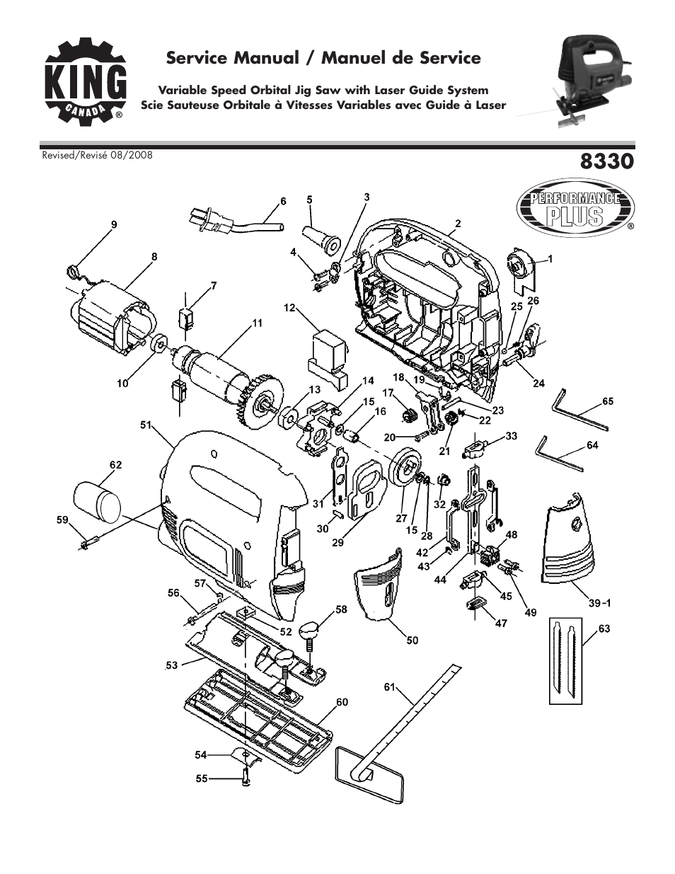 King Canada 8330 User Manual | 3 pages