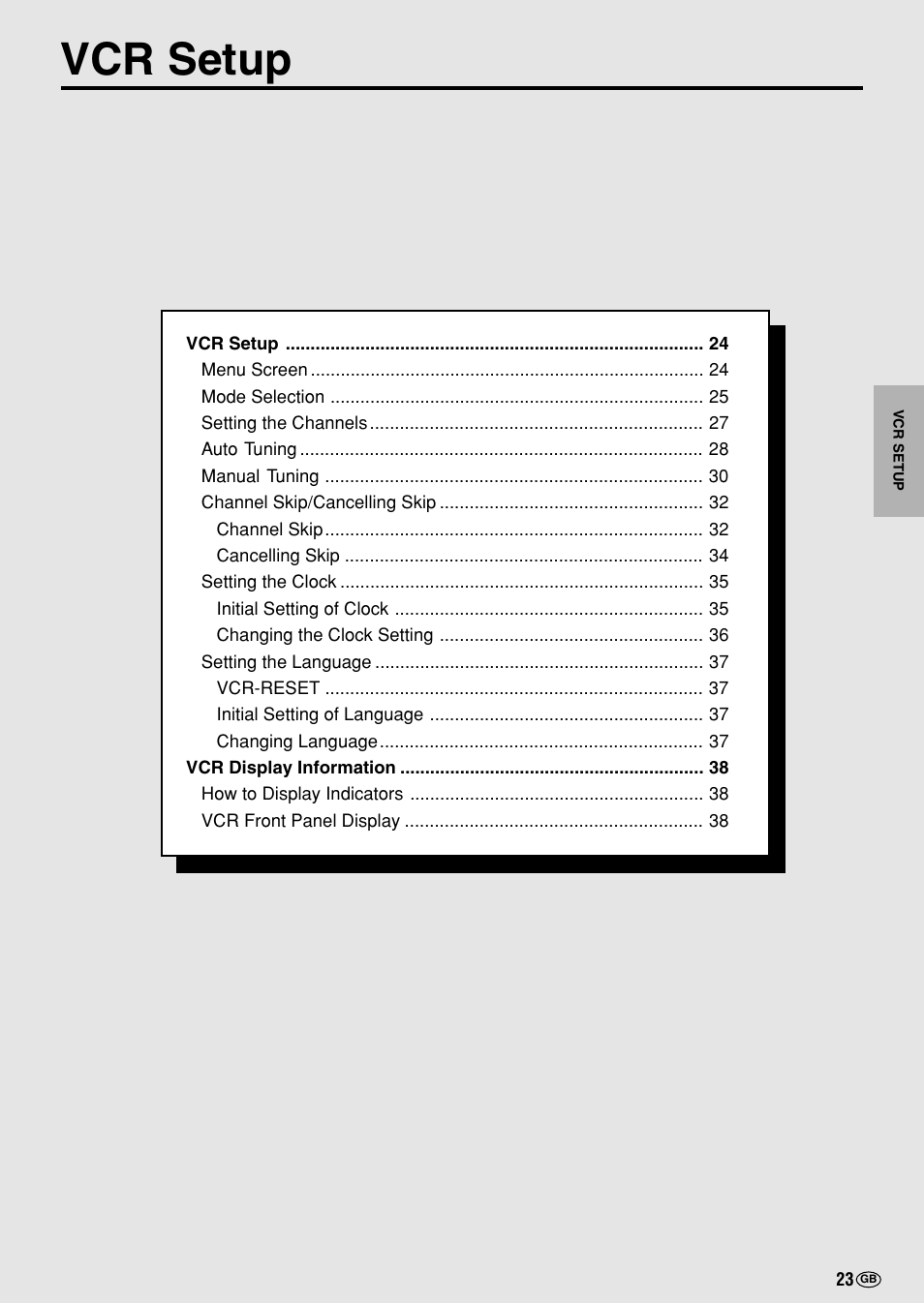 Vcr setup | Sharp DV-NC70(RU) User Manual | Page 25 / 104