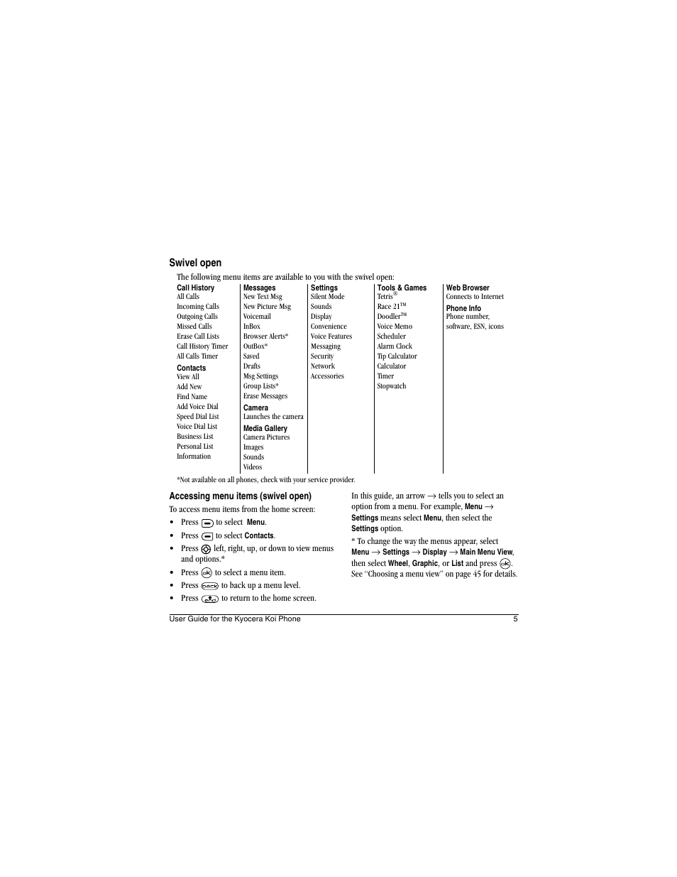 Kyocera Koi User Manual | Page 11 / 72