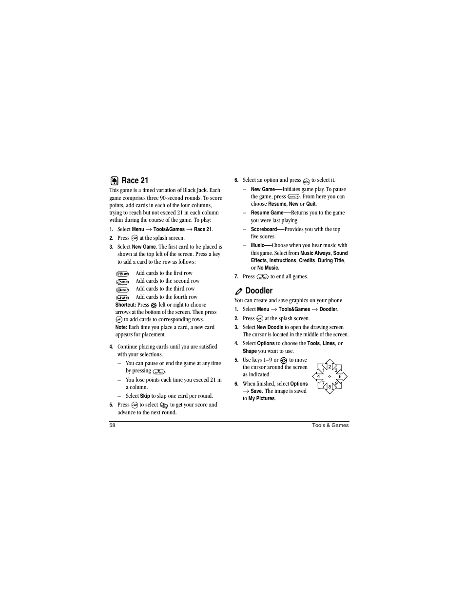 Race 21, Doodler | Kyocera Koi User Manual | Page 64 / 72