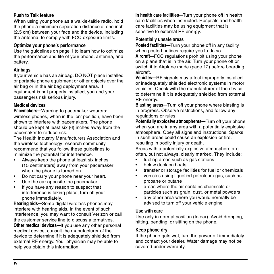 Kyocera KX444 User Manual | Page 4 / 64