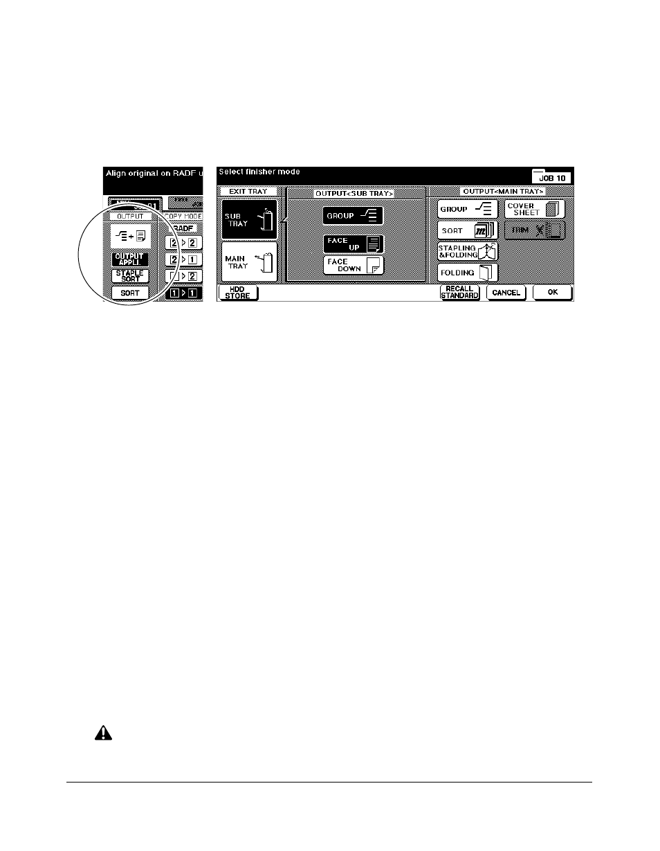 Output modes | Kyocera copier User Manual | Page 116 / 292