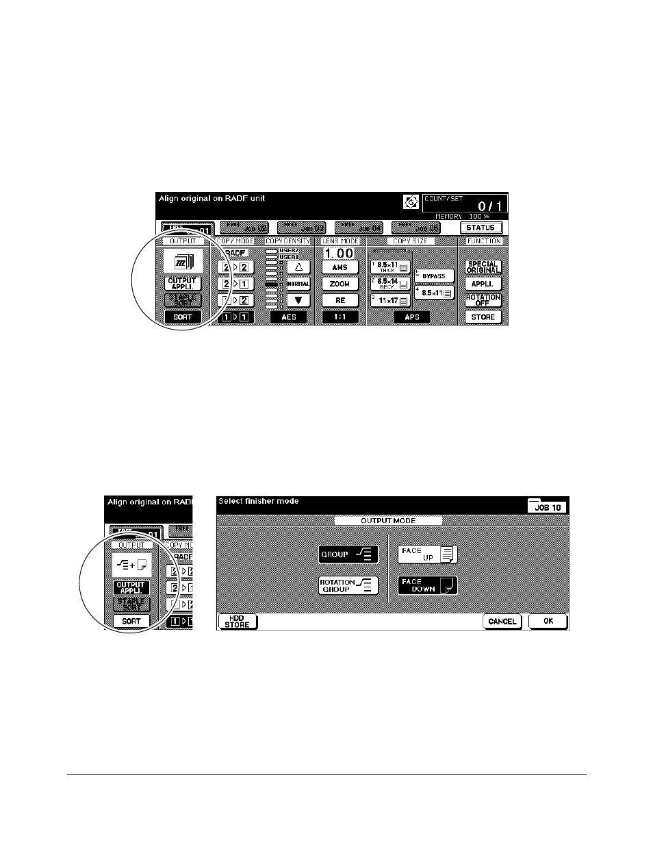 Output modes | Kyocera copier User Manual | Page 127 / 292