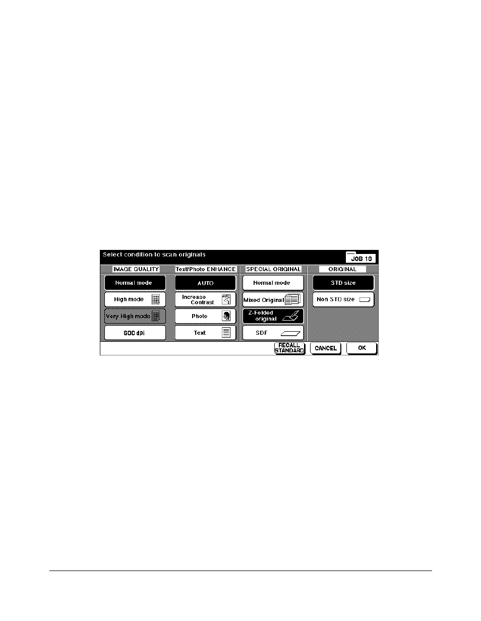 Z-folded original, Z-folded original -10, Special original | Special original (continued) | Kyocera copier User Manual | Page 141 / 292